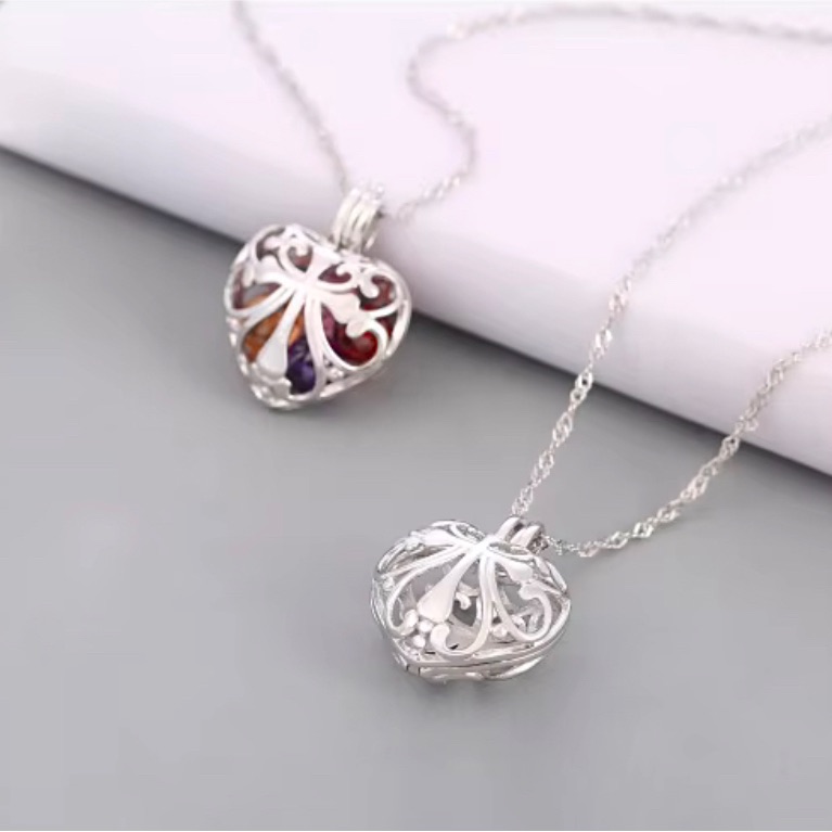 Heart Locket Pearls Pendant S925 New